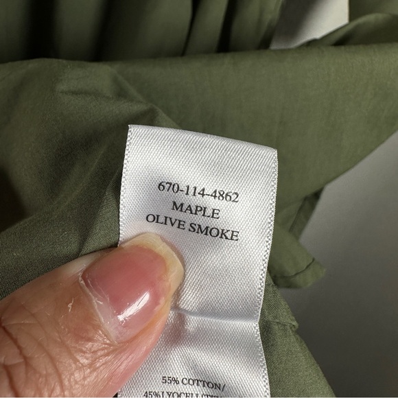 Rails Maple Olive‎ Smoke Midi Dress Smocked Waist Boho Cottagecore Chic Size S - Picture 14 of 16